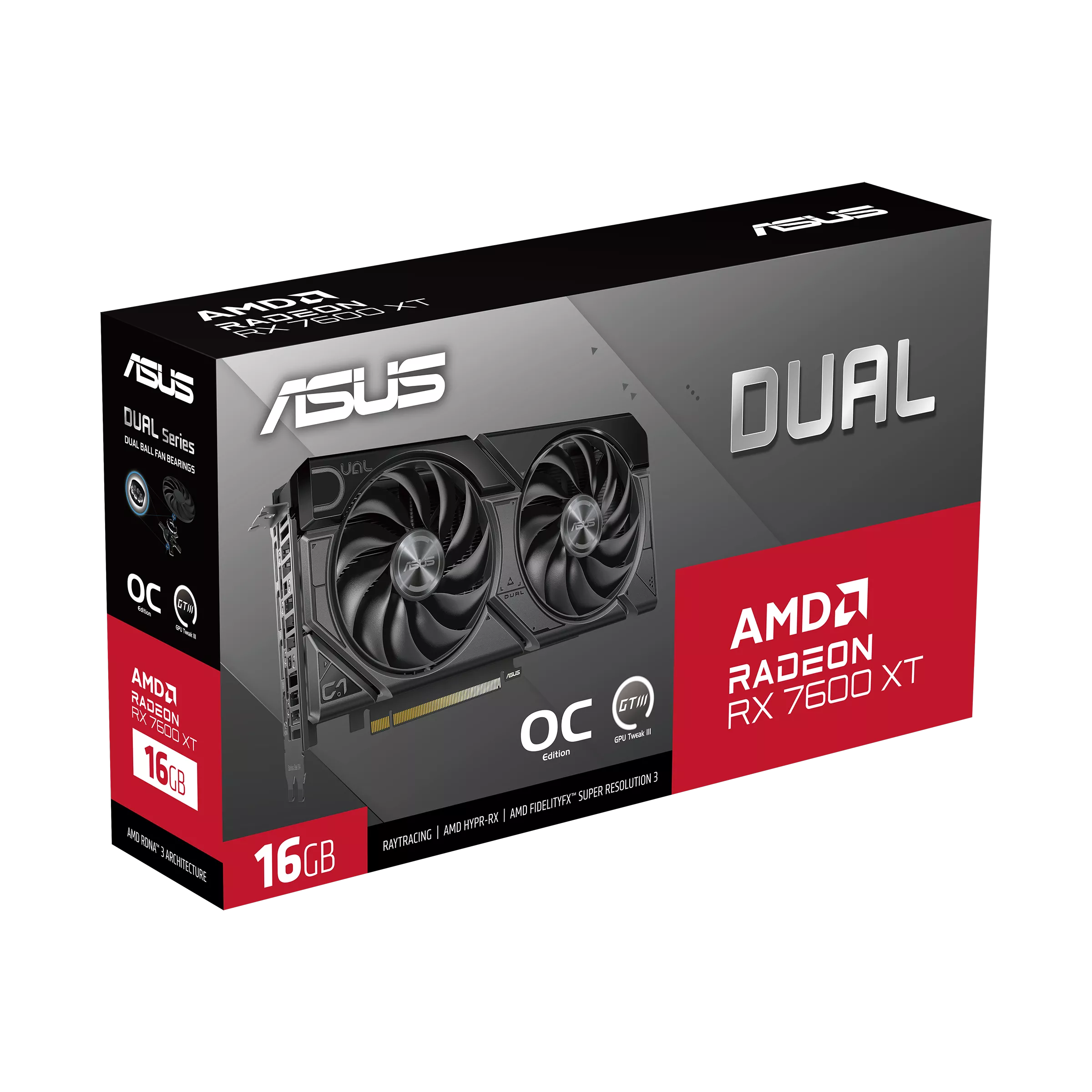 ASUS Dual Radeon™ RX 7600 XT OC Edition 16GB GDDR6 - Graphics Card ASUS Dual Radeon™ RX 7600 XT OC Edition 16GB GDDR6 - Graphics Card